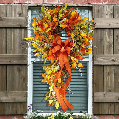 Thanksgiving Farmhouse Wreath Autumn Scene Decor