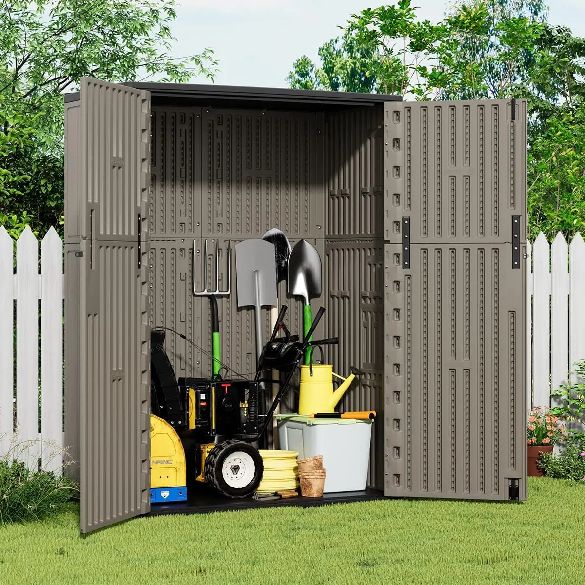 2025-57 Cu.ft Vertical Outdoor Storage Cabinet Waterproof
