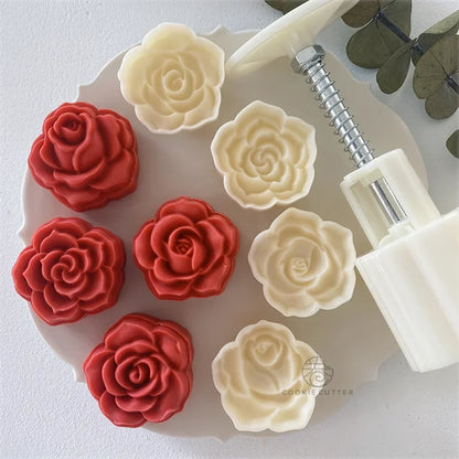 4Pcs/Set Rose Shape Mold