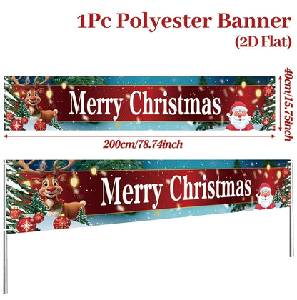 Christmas Outdoor Banner Merry Christmas Decorations