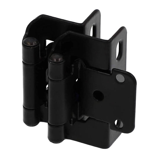 1/2" Cabinet Hinges 10PCS Hidden Sprung  Matte Black