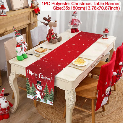 Christmas Table Runner Merry Christmas Decoration