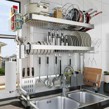 Over The Sink Dish Drying Rack 25.98-37.6"