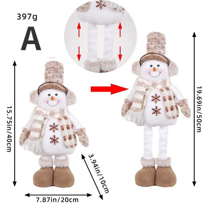 Christmas Snowman Stretch Doll Creative Knitted Elk Doll Christmas Window Decoration Ornament Home Festival Party Decor Ornament