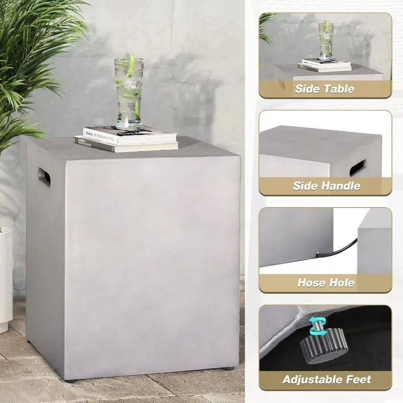 Propane Fire Pit Table with Tank Cover