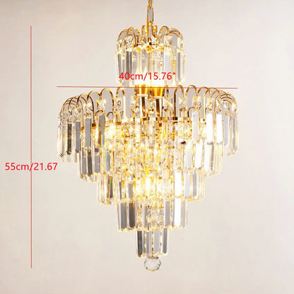 LED Crystal Chandelier, Pendant Fixture Lighting E14 (Not included bulbs)