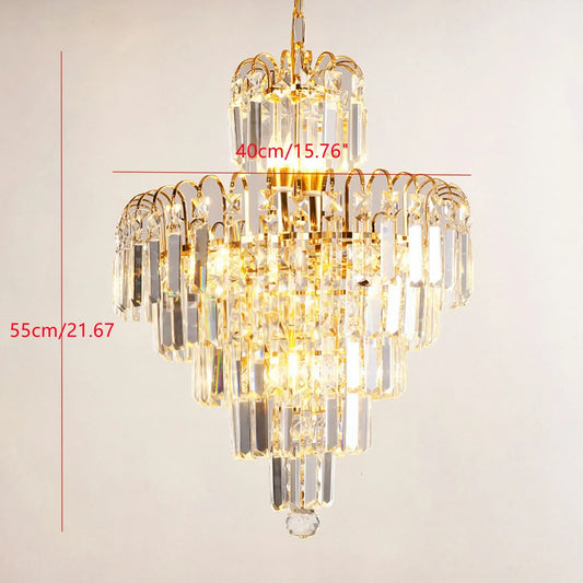 LED Crystal Chandelier, Pendant Fixture Lighting E14 (Not included bulbs)