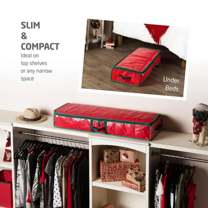 Christmas Wrapping Paper Storage Bag Large Capacity