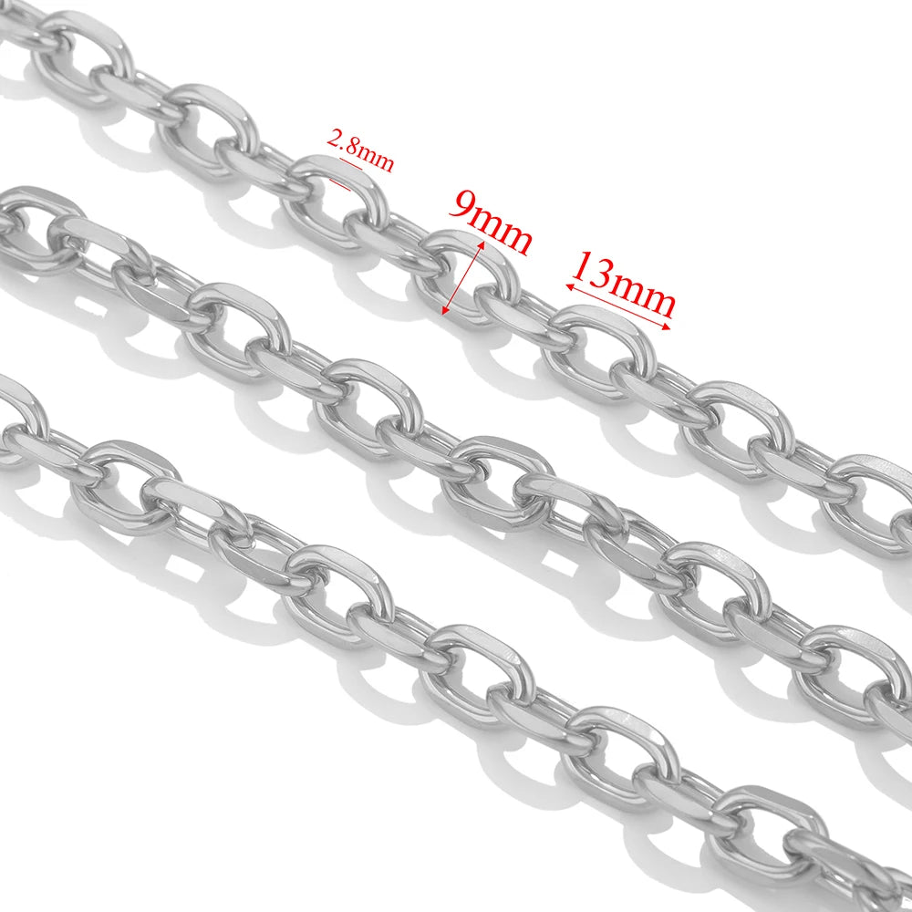1 meter Stainless Steel Big Chains Handmade Thick Big Chain