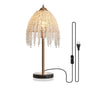 Elegant Crystal Table Lamp Vintage Waterfall Design