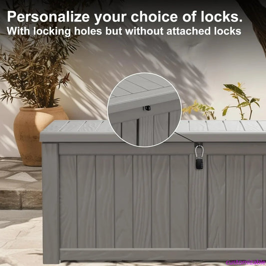 120 Gallon Resin Deck Box - Lockable