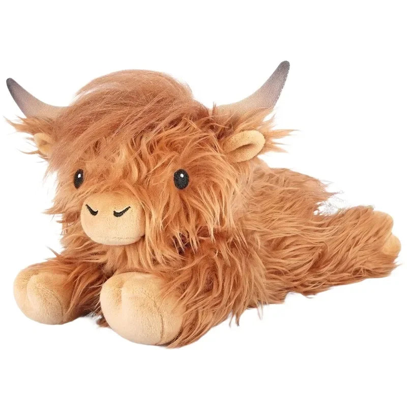 Cute Lying Highland Cow Plush Toy