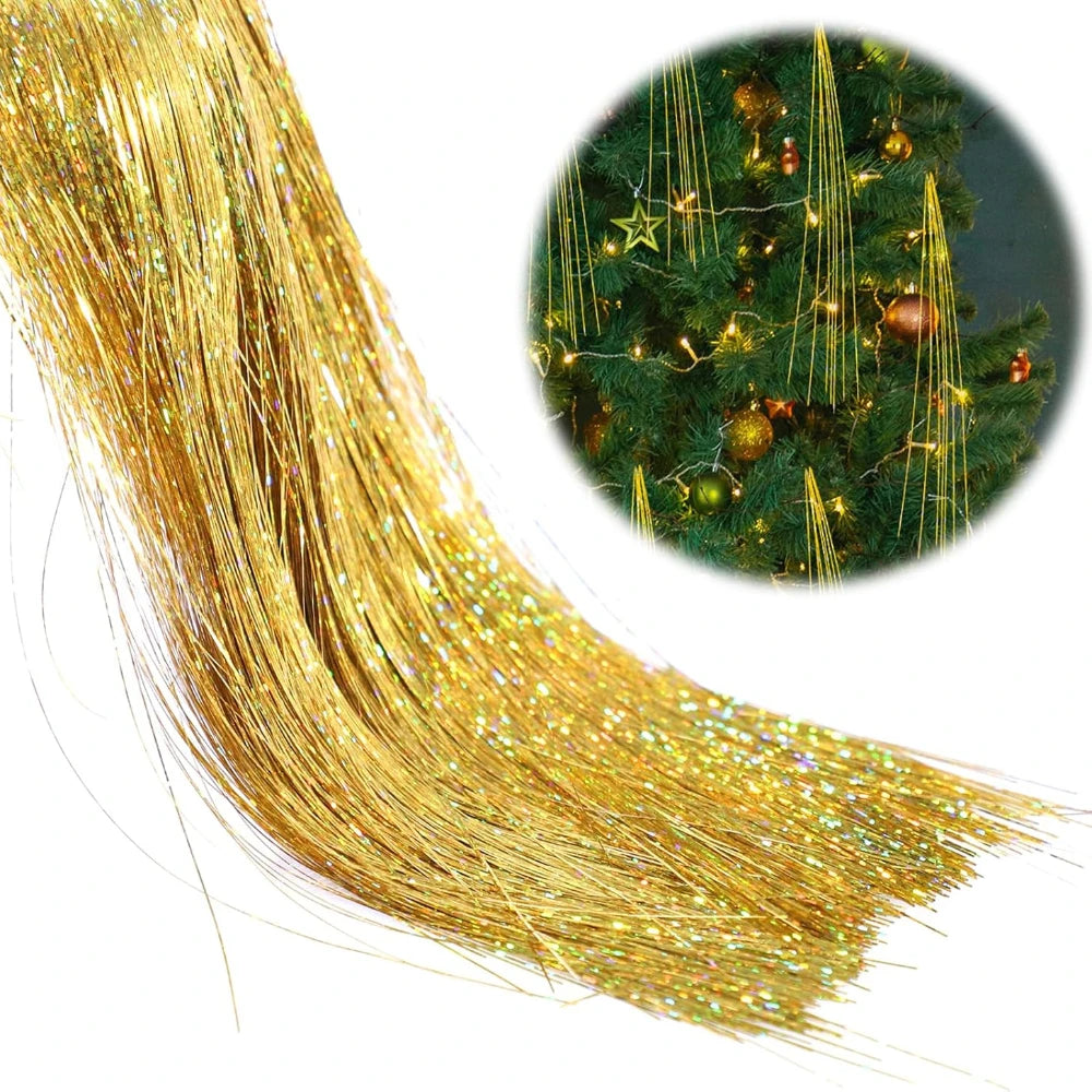 3000 Strands Icicles Iridescent Tinsel Foil Fringe Garland