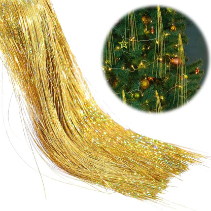3000 Strands Icicles Iridescent Tinsel Foil Fringe Garland