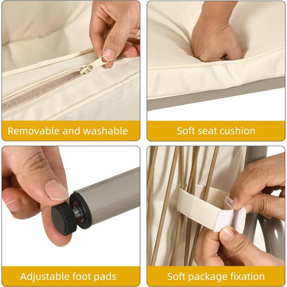 4 Pieces Patio Furniture Set, Wicker Outdoor Conversation Set