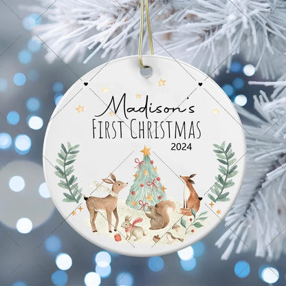 First Christmas Baby Ornament Gift Personalized