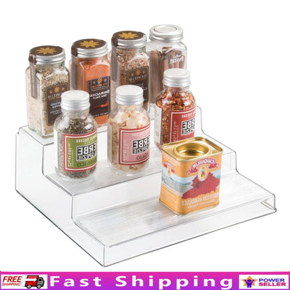 Clear 3-Tier Pantry Organizer Storage Shelf