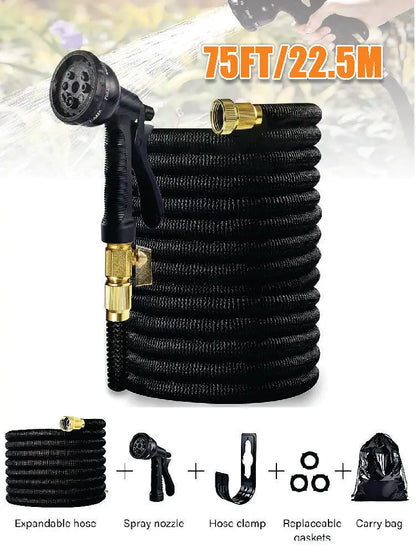 25/75FT Expandable Garden Plumbing Kits Flexible Lightweight Crush-Proof