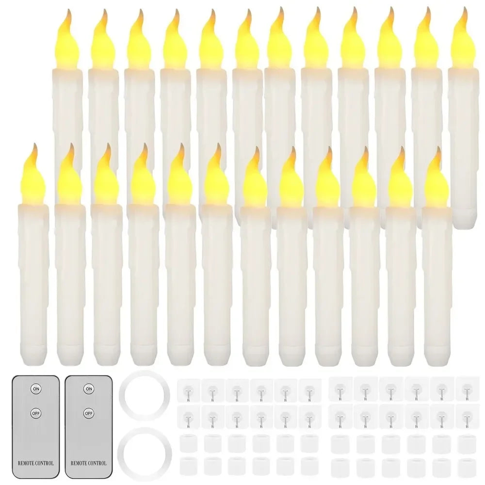 LED Flameless Taper Candles 6.5/11" Battery Operated