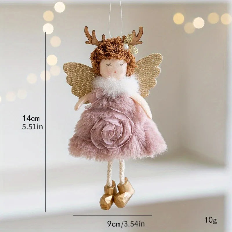 Cute pink mesh skirt golden crown ballet mouse pendant