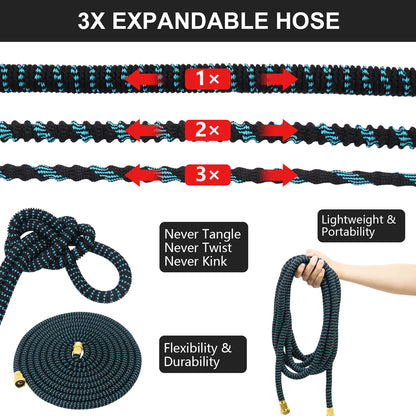 Expandable Garden Hose 3/4 in. x 50 ft. with 7 Function Spray Nozzle