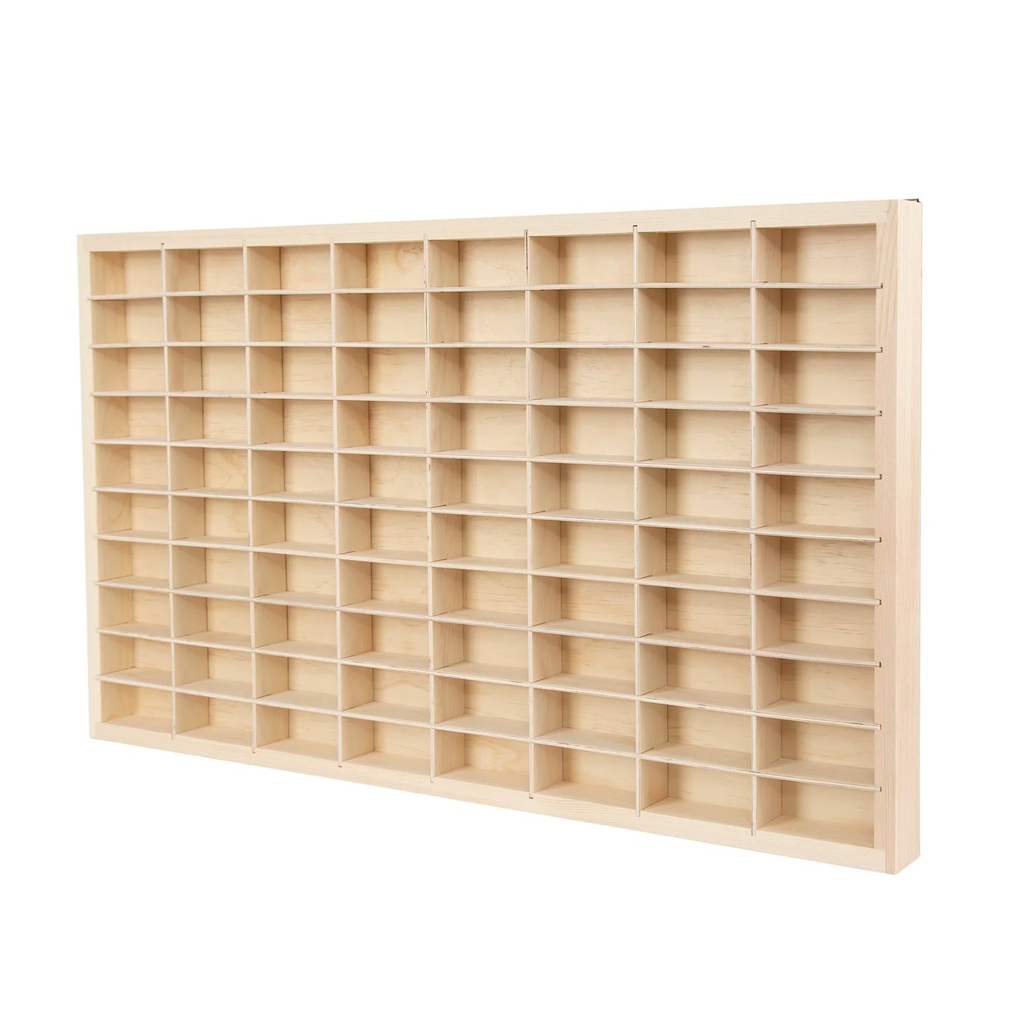 80 Grids Wood Display Shelf for Hot Wheels/Matchbox