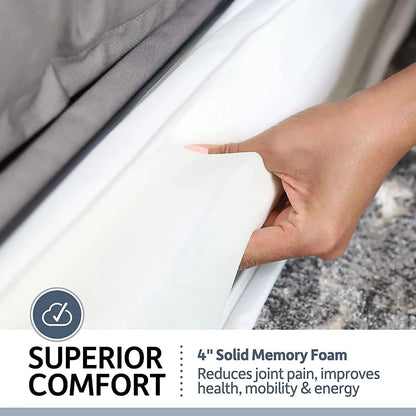 Extra Large Dog Bed w/ Solid 4" Memory Foam,  [Brown, 44x34x10" ), (44x34"), Sandstone