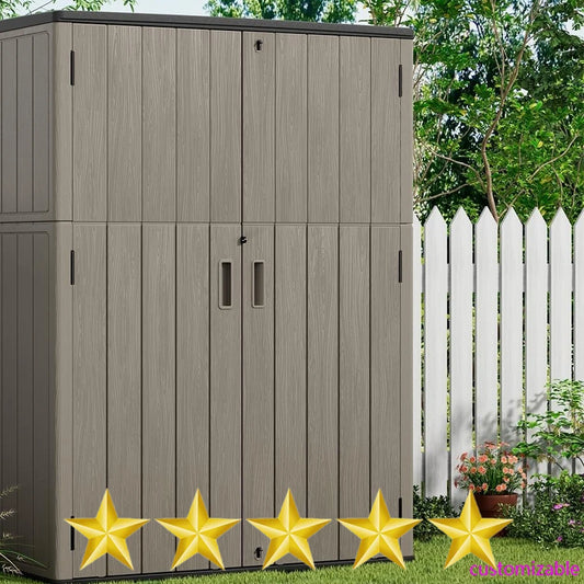 2025-57 Cu.ft Vertical Outdoor Storage Cabinet Waterproof