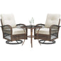 3 Pieces Patio Furniture Set Outdoor Swivel Rocker