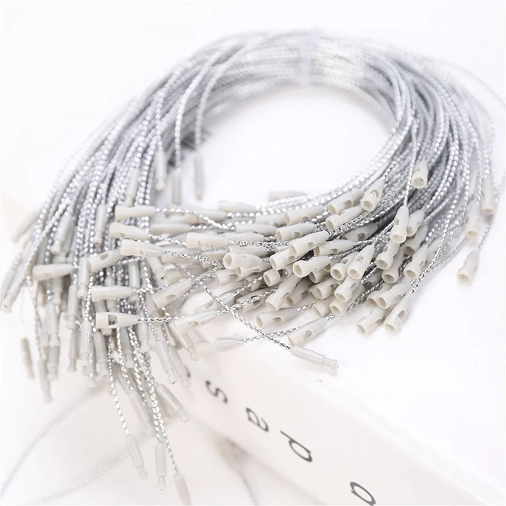 100Pcs Christmas Ornaments Hanger String Ornament Hook Ropes