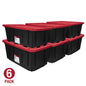 (6 pack) Hyper Tough Large Storage Bin, 27 Gallon