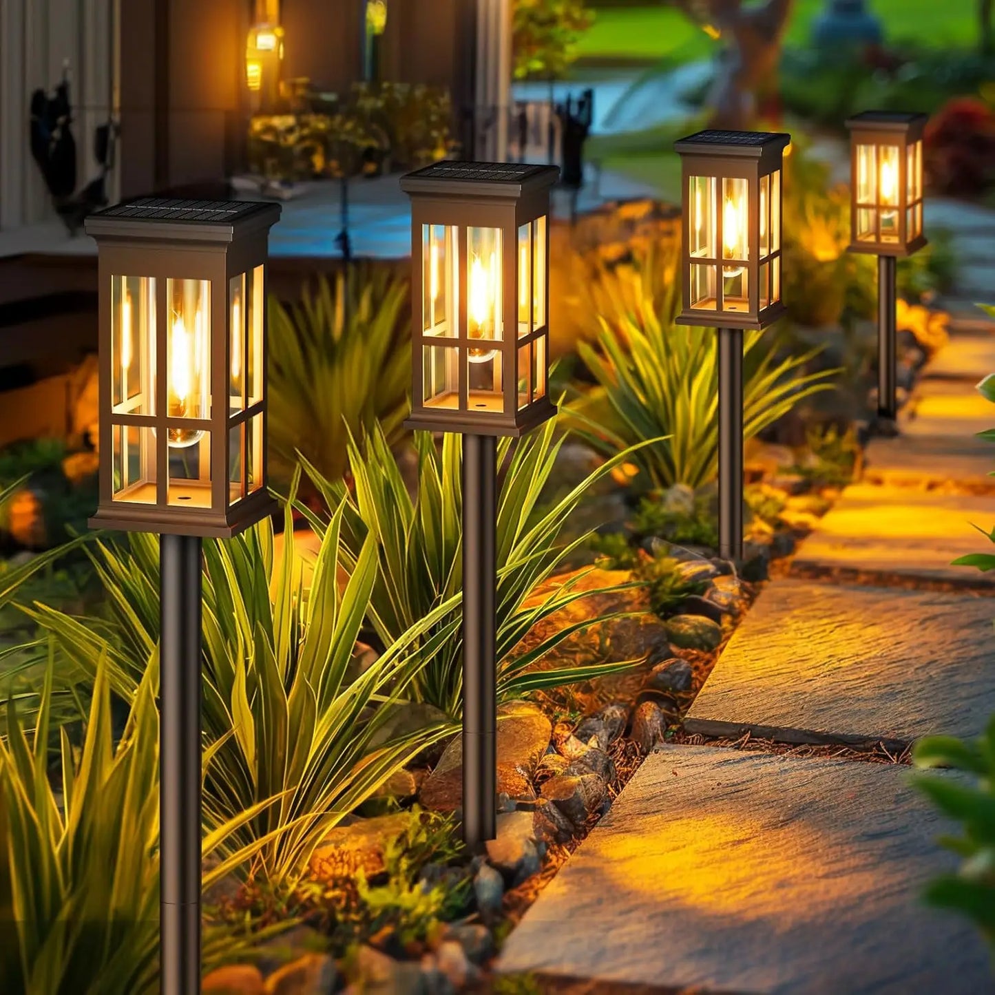 2/6/8 Pack Solar Pathway Lights - Super Bright