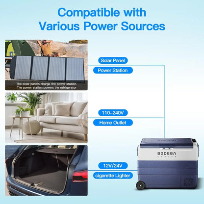 12 Volt Car Refrigerator,64 Quart Portable Fridge Cooler APP Control,-4℉-68℉ 60L Dual Zone Car Freezer Cooler, 12/24V DC