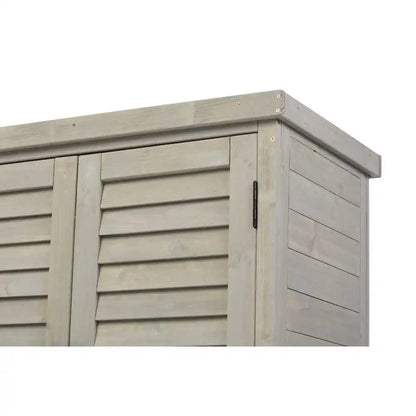 Potting Bench with Storage Cabinet and Metal Table Top  31x17x36''