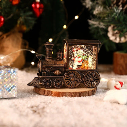 Santa Claus, Snowman, Music Box, Train, Crystal Ball Ornaments