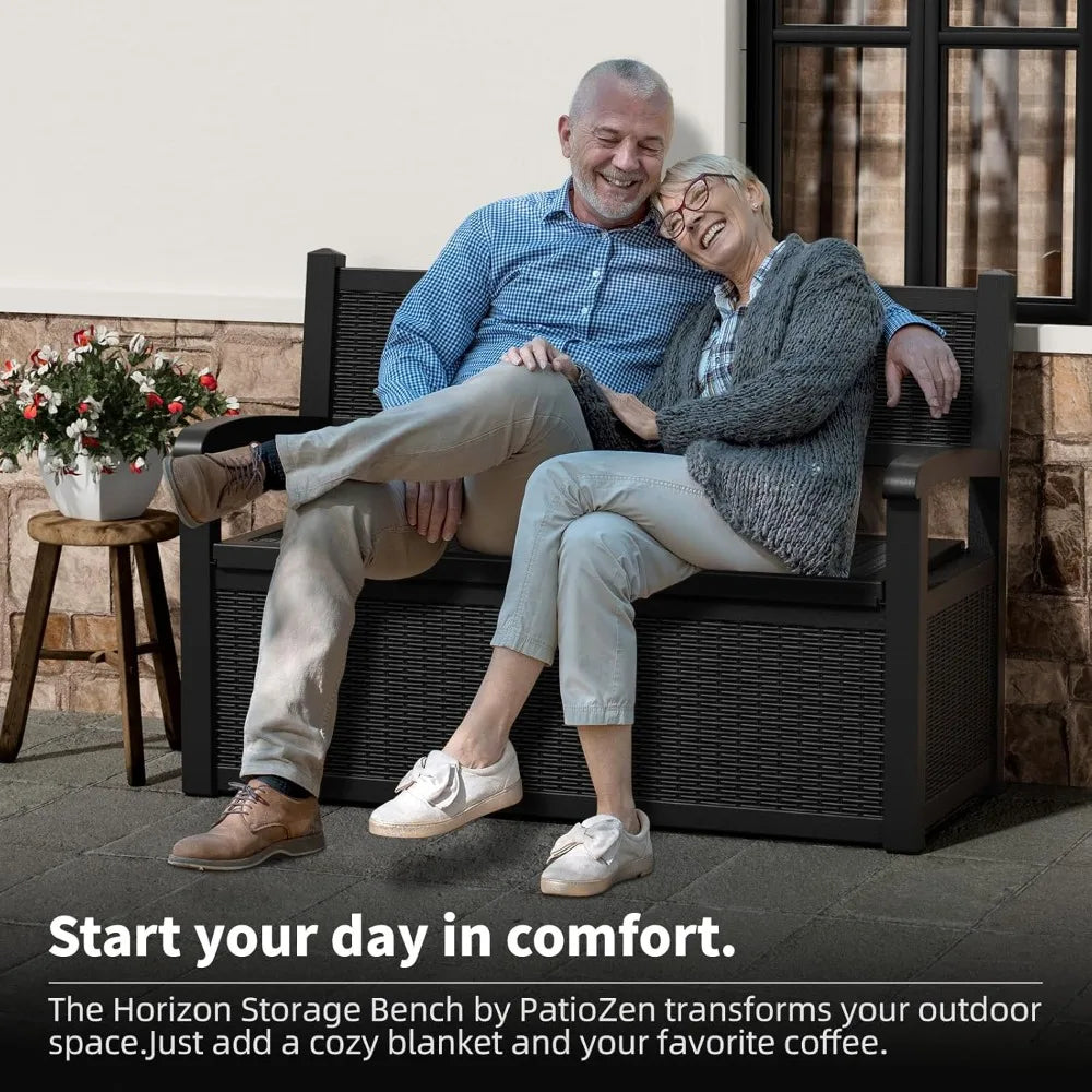 80 Gallon Storage Bench Waterproof and Lockable,Deck Box