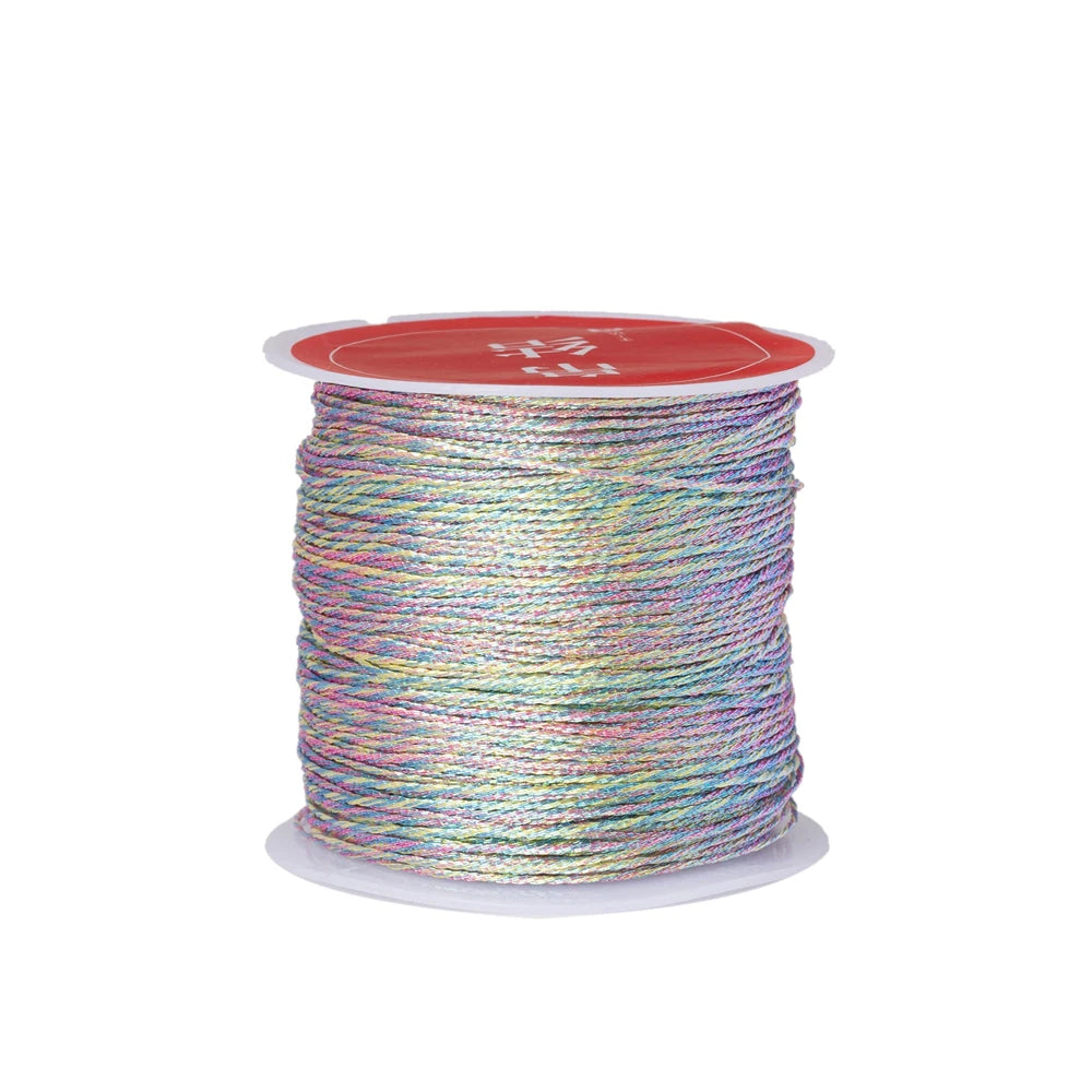 0.4mm 50m Nylon Gold Silver Thread Jewelry Cord Wire