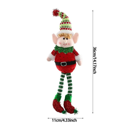 Large size Christmas plush leg elf doll
