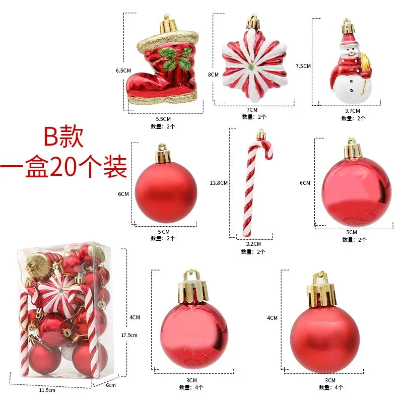 29/20Pcs Christmas Tree Balls Hanging Pendant