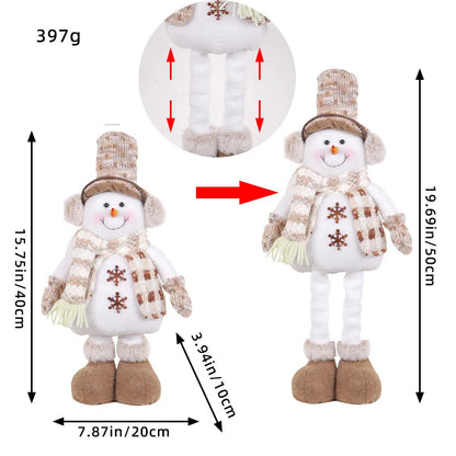 Christmas Snowman Stretch Doll Creative Knitted Elk Doll Christmas Window Decoration Ornament Home Festival Party Decor Ornament