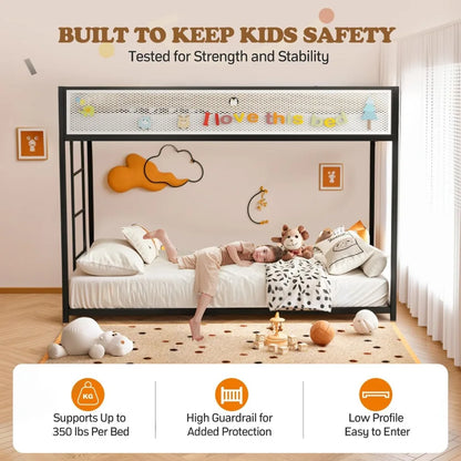 twin-over-twin bunk beds for kids