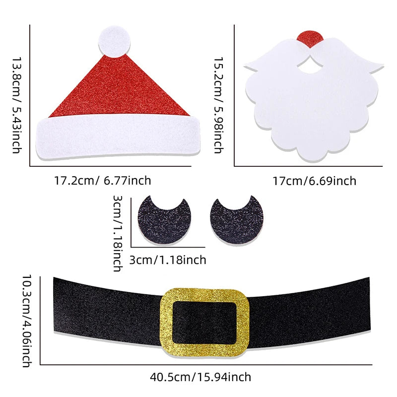 Christmas Door Stickers Decor Large Snowman Reindeer Santa Stickers