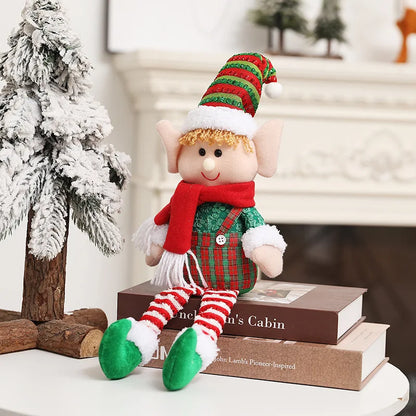 Large size Christmas plush leg elf doll