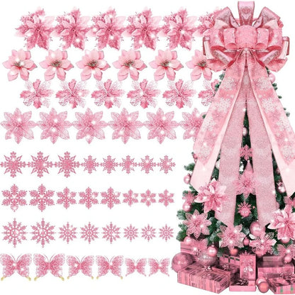 Pink Christmas Decorations Set