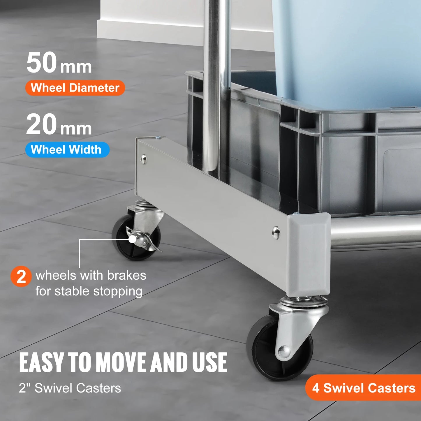 Garden Tool Organizer Rack 10 Slots with Hook & Wheels