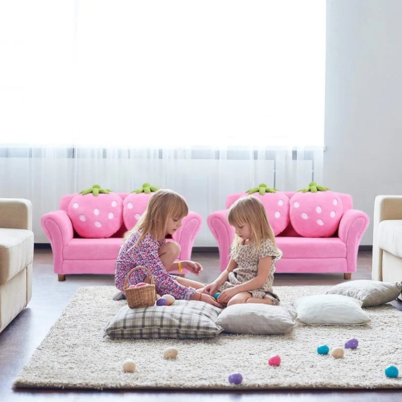 Double Seat Toddler Couch Pink