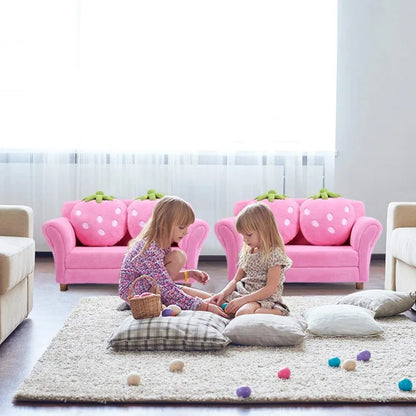 Double Seat Toddler Couch Pink