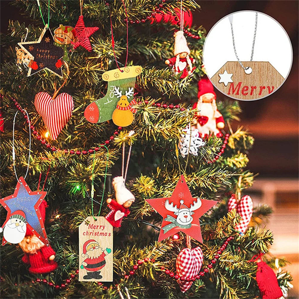 100Pcs Christmas Ornaments Hanger String Ornament Hook Ropes