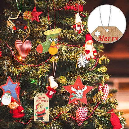 100Pcs Christmas Ornaments Hanger String Ornament Hook Ropes