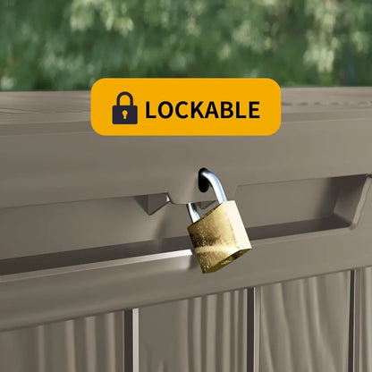 Large Waterproof Resin Deck Box for Outdoor Storage